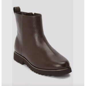 ComfortView Brown Faux Leather Fiona Booties 9 M